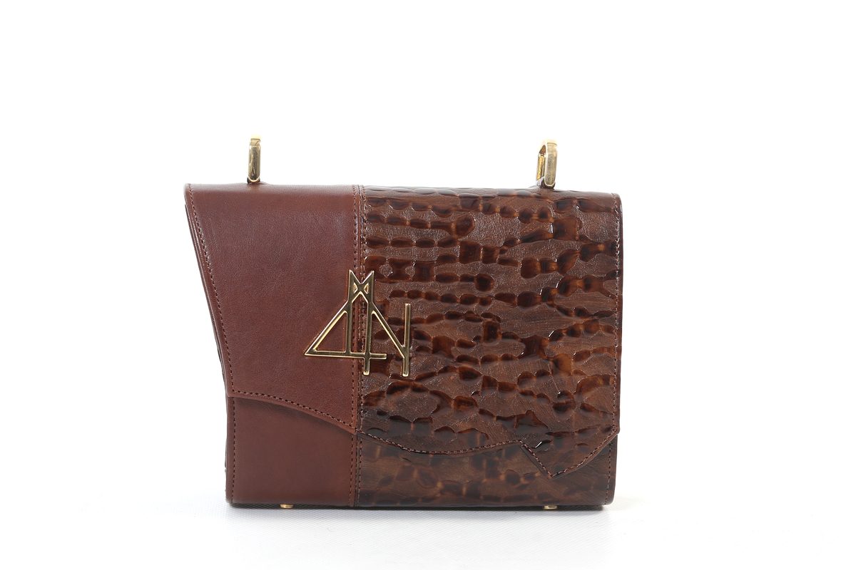 6156 DUAL - BROWN IMPERFECTION V leather bag