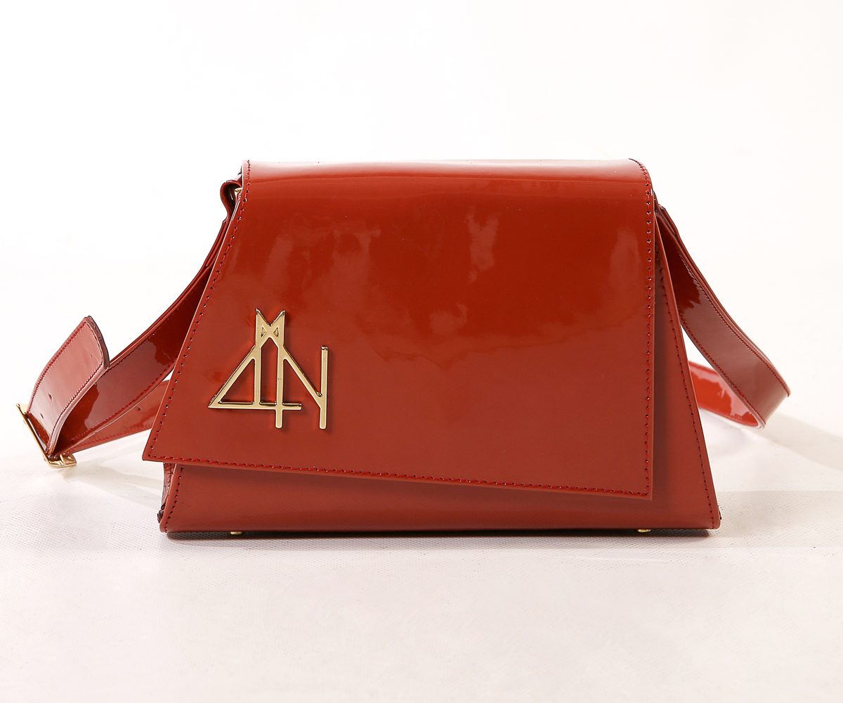 6159 SKY - CLAY V leather bag