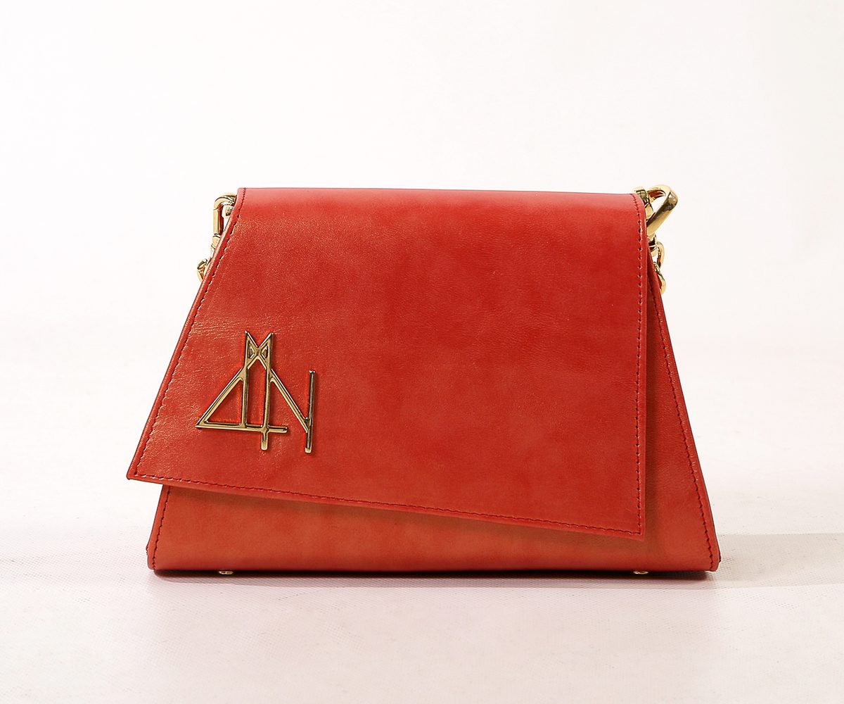 6159 SKY - CORAL leather bag