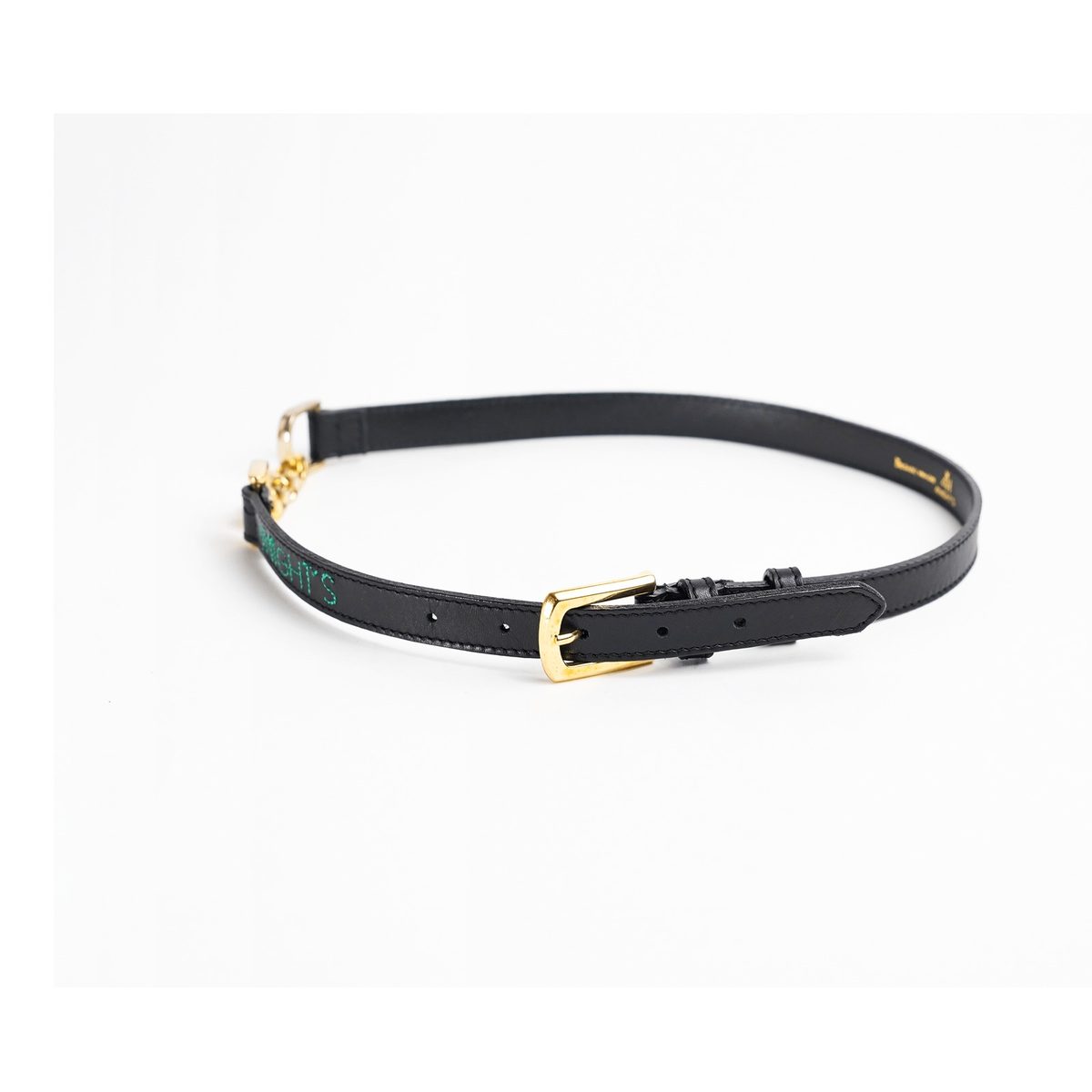 4NIGHT'S 6151 PALM Belt - Black Leather Belt