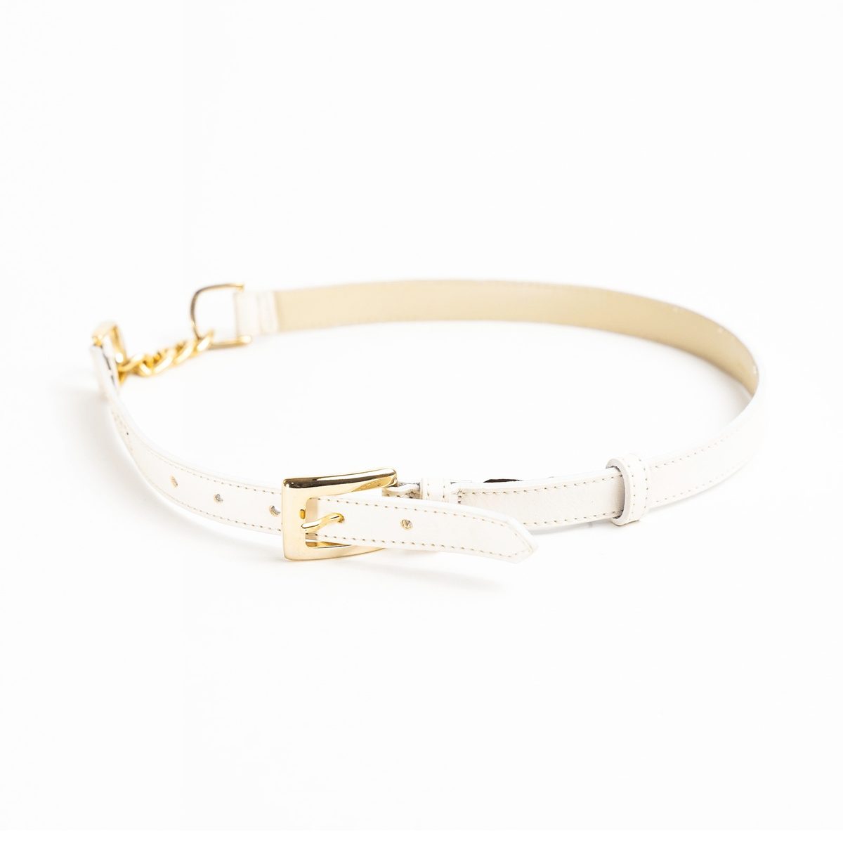 4NIGHT'S 6152 PRISM Belt - White Leather Belt