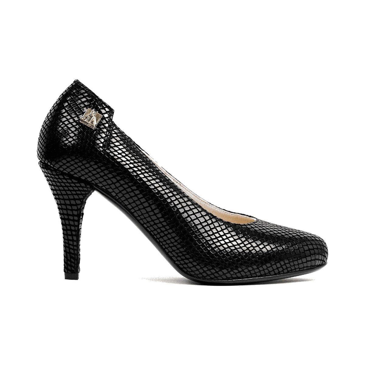 4NIGHT'S 6159 SKY - Black Serpent Leather Shoes