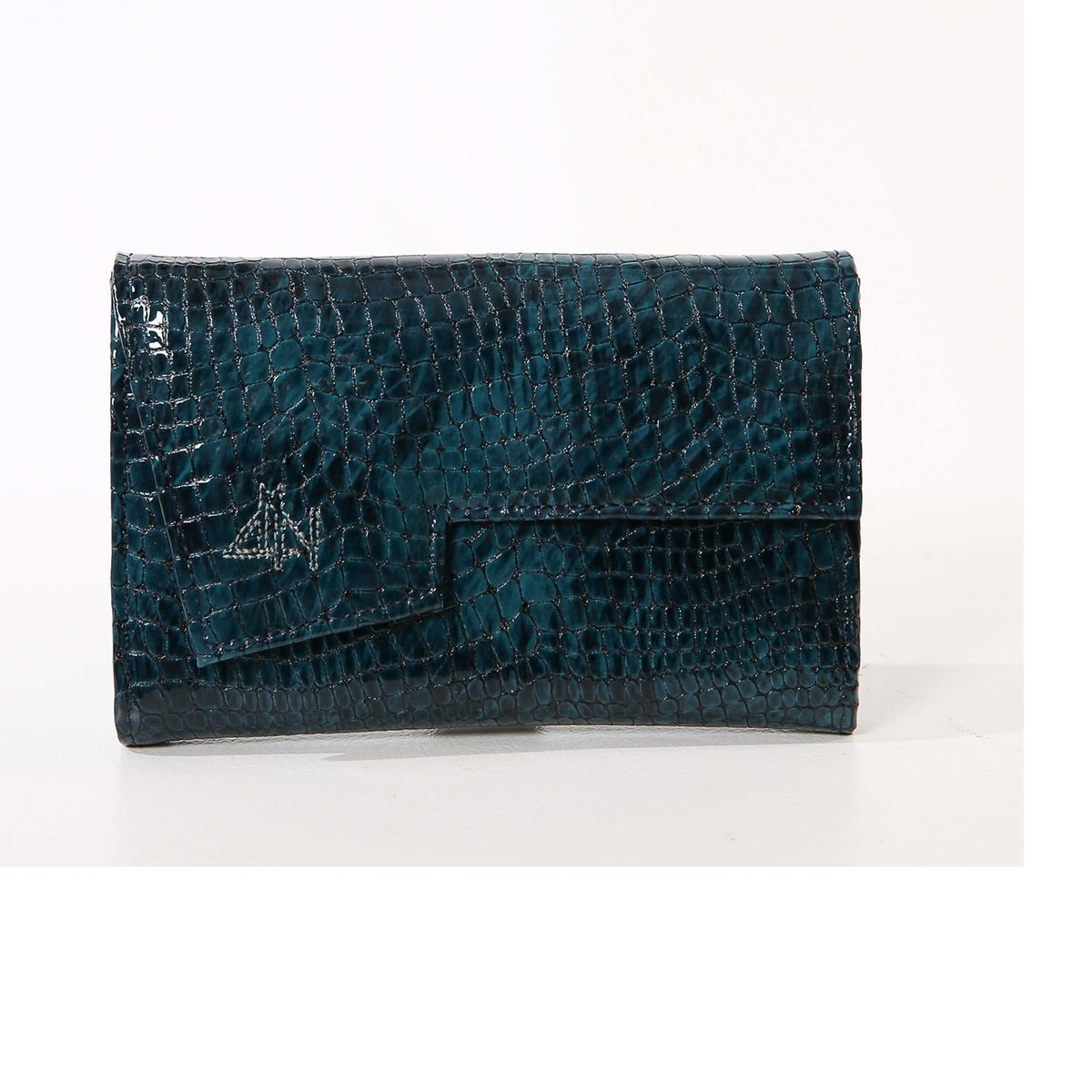 4NIGHT'S 6153 FLY Wallet - Green Croco V Leather Wallet
