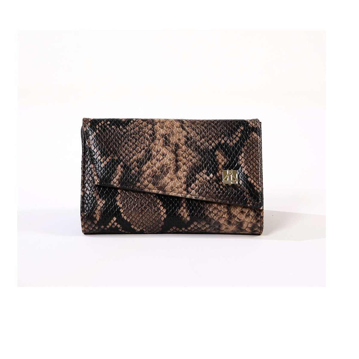 4NIGHT'S 6159 SKY Wallet - Beige Python Leather Wallet